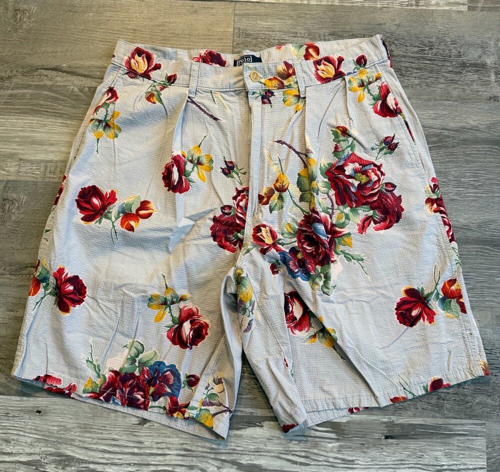 Vintage Polo by Ralph Lauren Floral Print Shorts – Made in USA